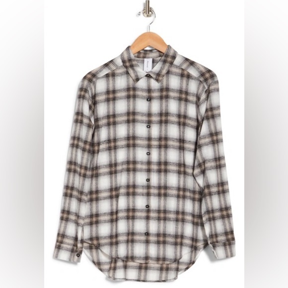 (A6) ABOUND Black White CeCe Oversized Plaid Button down front Shirt, Sz 3X, NWT - Picture 7 of 10